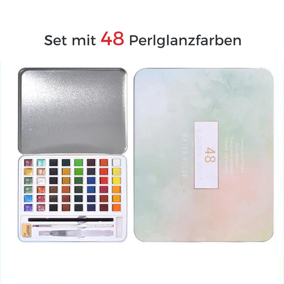 Glitzer-/Metallic-Aquarell-Set