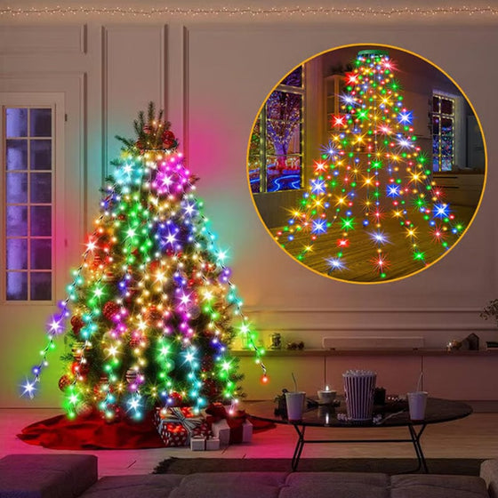 Weihnachtsbaum-Wasserfalllichter mit Ring