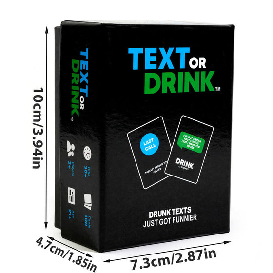 „Text Or Drink“ - Trinkspiel mit Karten für Partys