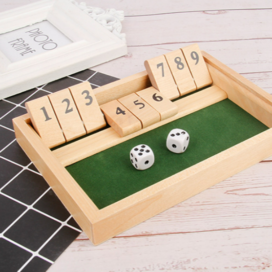 Shut The Box Game - Lustiges Tisch-Mathe-Spiel für Erwachsene und Kinder