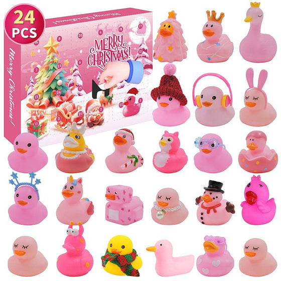 24-teiliger Weihnachts-Adventskalender mit Gummienten