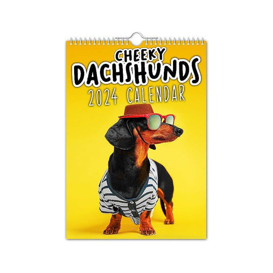 Freche Dachshunde - Wandkalender 2024