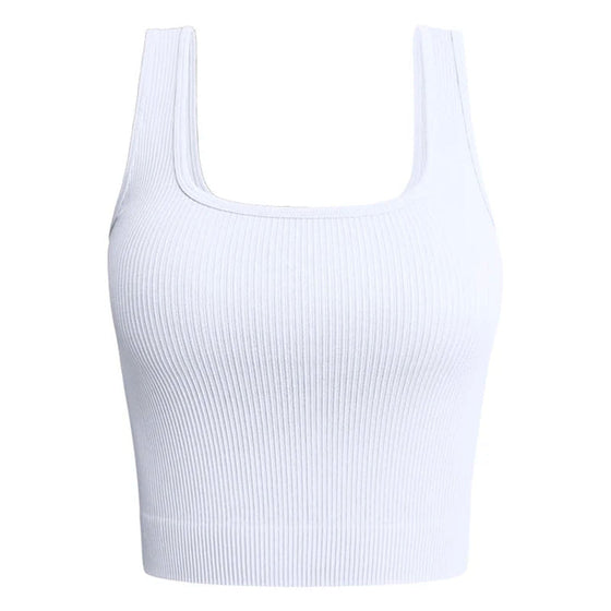 Kurzes Fitness-Yoga-Tanktop