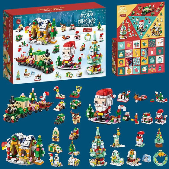 Weihnachts-Adventskalender-Überraschungsbaustein-Set