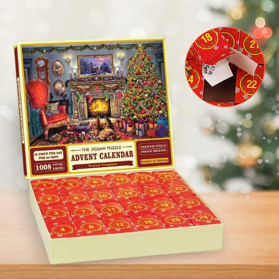 24 Boxen Puzzle-Blindbox Rote Weihnachts-Blindbox