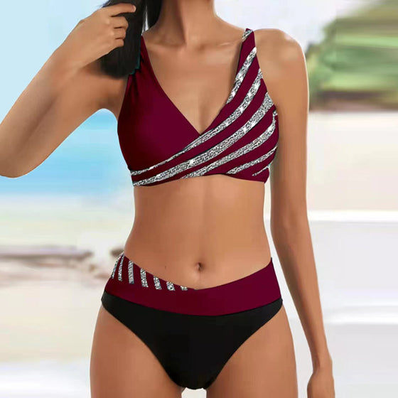 Neuer Bikini mit Split-Print