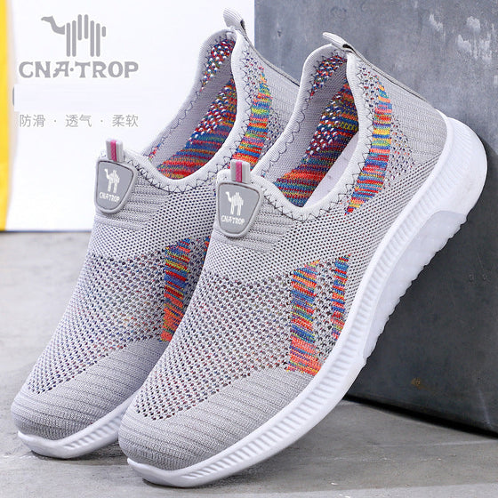 Flyweave breathable slip-on casual shoes