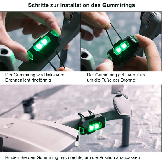 4 Farben LED-Flugzeugblitzlichter und USB-Aufladung