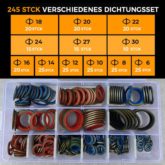 100 Stück / 245 Stück sortierter Dichtungssatz