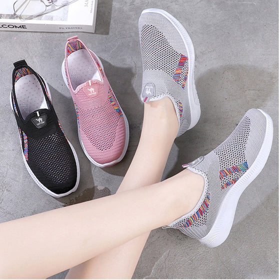 Flyweave breathable slip-on casual shoes