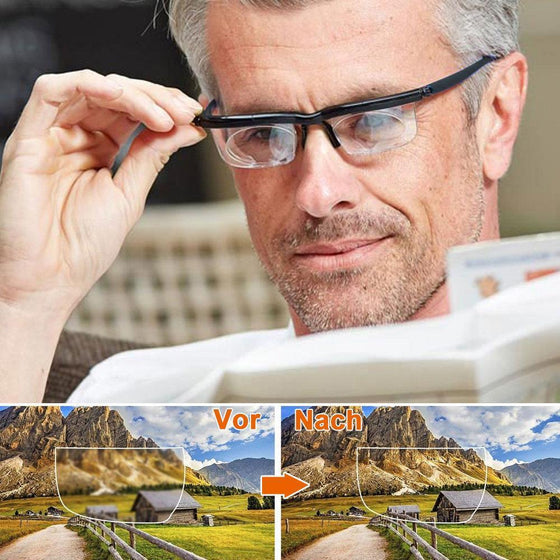 Fokus einstellbare Brille