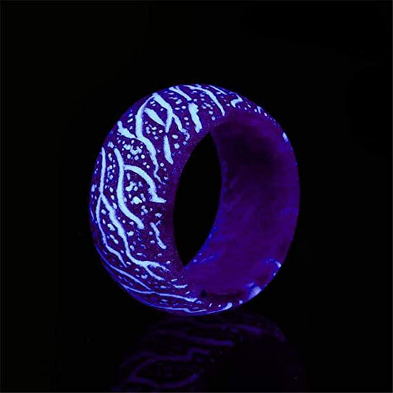 Fashion Colorful Luminous Resin Fluorescent Glowing Ring