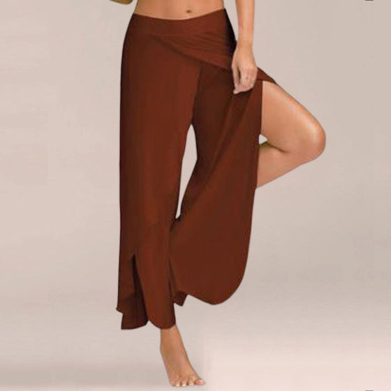 Damen-Culottes Chinohose mit weitem Bein