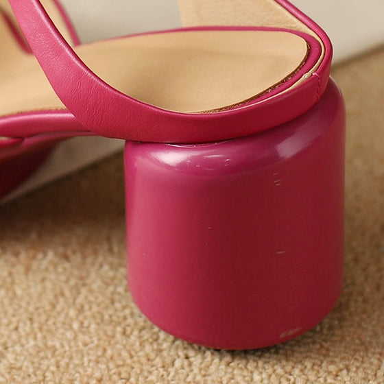 Sommer-Retro-Sandalen für Damen mit dickem Absatz