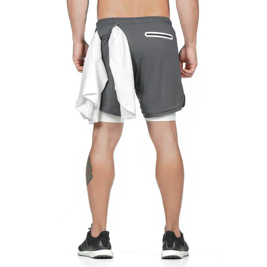 2 in 1 Shorts Sicherheitstasche Fitness-hose