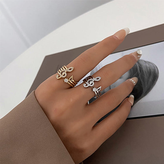 Musiknote Symbol Ring