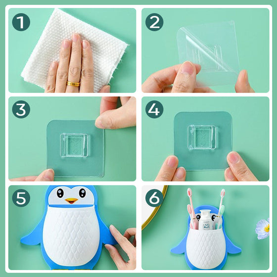 Penguin Shape Wall Mount Phone Holder