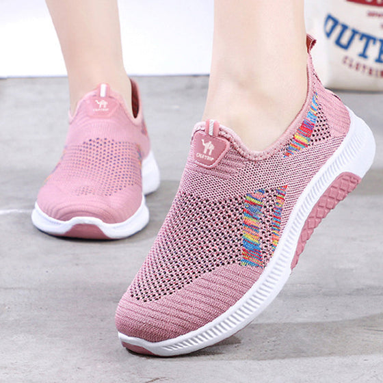 Flyweave breathable slip-on casual shoes