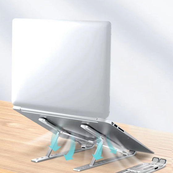 Inklapbare, verstelbare aluminium laptopstandaard