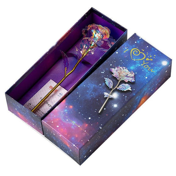 Bunte Galaxy Rose mit Liebe