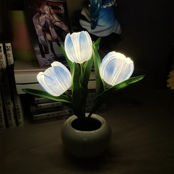 LED-Tulpen-Nachtlicht-Blumen-Tischlampe