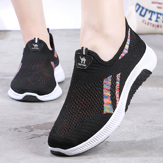 Flyweave breathable slip-on casual shoes