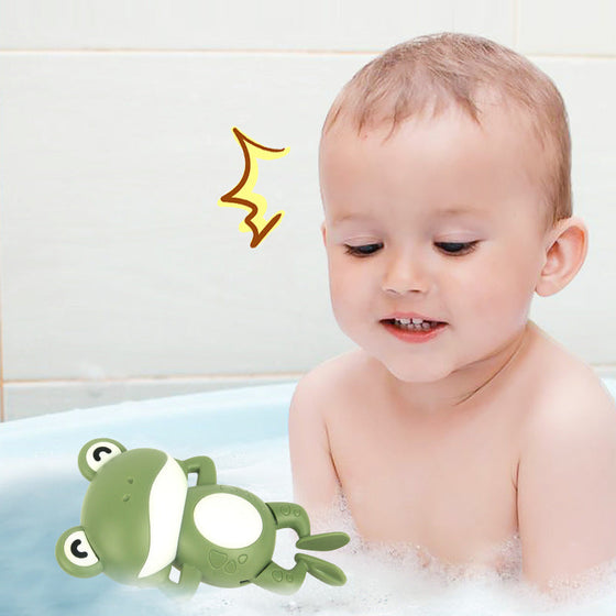 Baby Dusche  Uhrwerk Niedliches Tier schwimmender Frosch