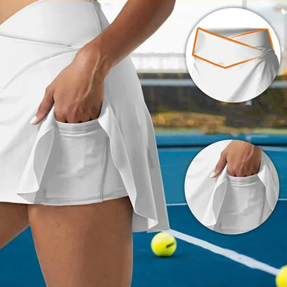 Dehnbarer Tennisskort mit Taschen