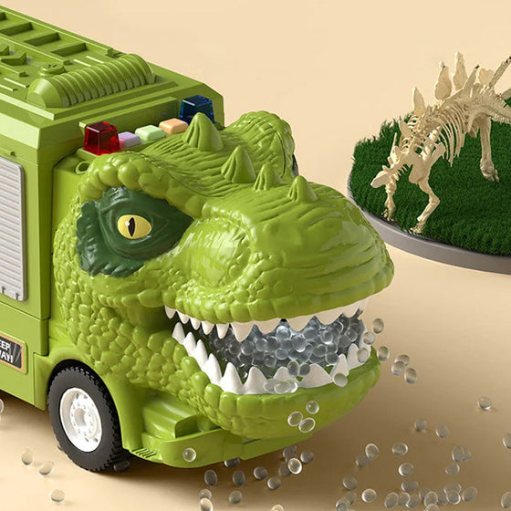 Neues Spielzeugset Dinosaurier-Transforming-Engineering-LKW-Strecke