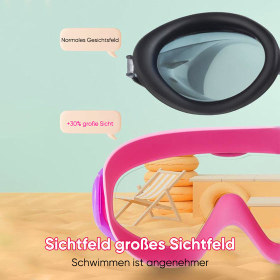 Antibeschlag-Schwimmbrille mit großem Rahmen