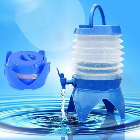 Zusammenklappbarer Wasserbehälter mit Wasserhahn