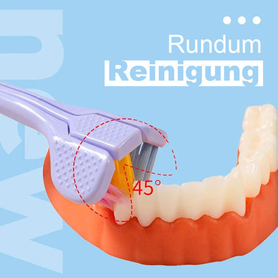 Dreiseitige V-förmige Zahnbürste