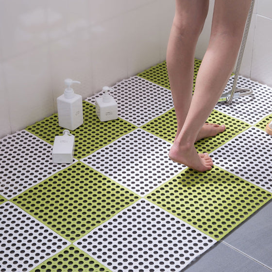 Bathroom PVC spliceable non-slip mat(4 Stück)