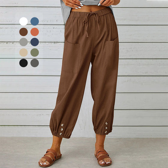 Damen Sommer Caprihose mit weitem Bein