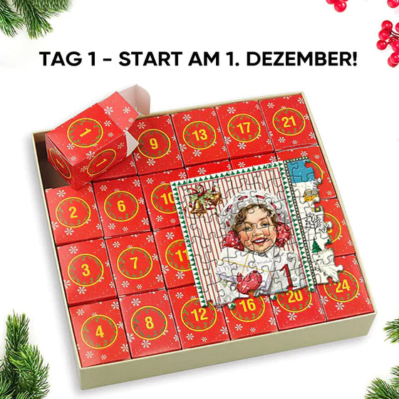 Weihnachts-Adventskalender-Puzzle 1000teilig