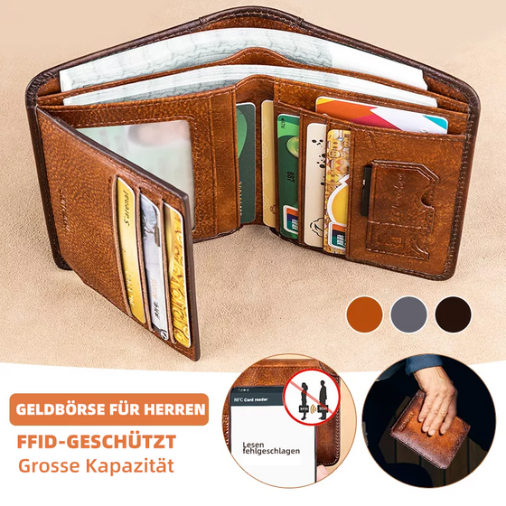 Herr kurze Lederbrieftasche