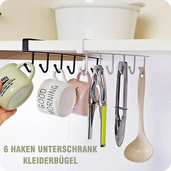 6 Haken Unterschrank Kleiderbügel