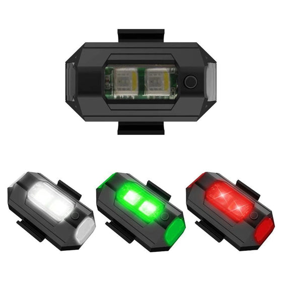 4 Farben LED-Flugzeugblitzlichter und USB-Aufladung