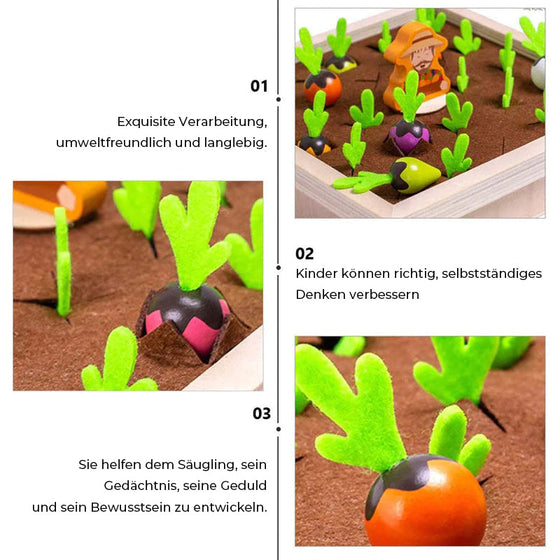 Lustiges Gemüsegedächtnisspielzeug für Kinder aus Holz