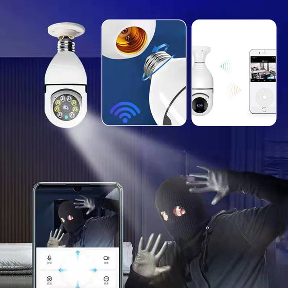 Drahtlose WLAN-Überwachungskamera mit Glühbirne