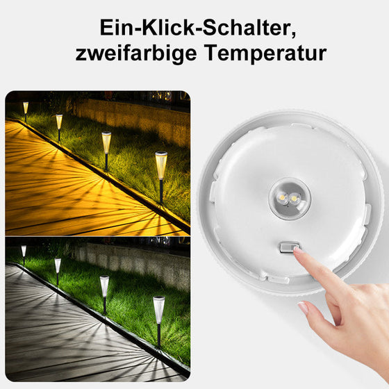 Solarleuchte Regenschirm Garten dekorative Landschaftsleuchte (2 Stück)