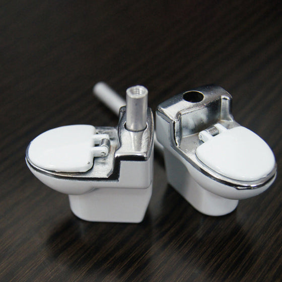Kreative Pfeife in Mini-Toilettenform aus Metall