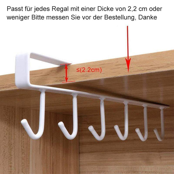 6 Haken Unterschrank Kleiderbügel