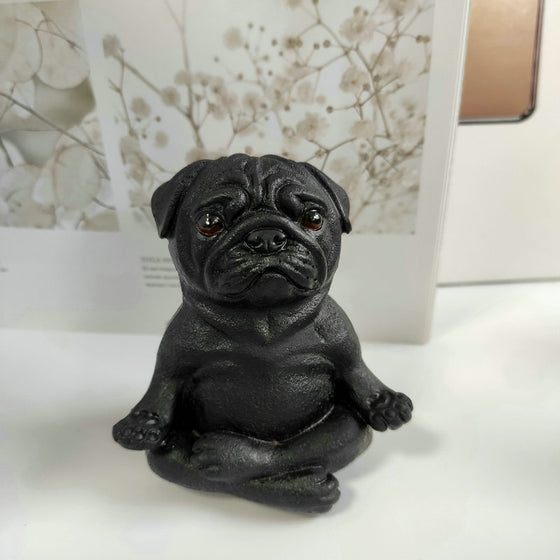 Bulldogge-Yoga-Statue