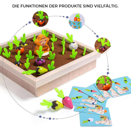 Lustiges Gemüsegedächtnisspielzeug für Kinder aus Holz