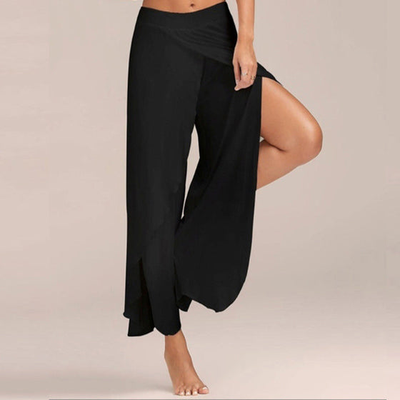 Damen-Culottes Chinohose mit weitem Bein