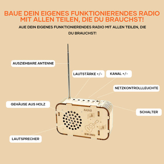 Kinder-Bastelradio-Modell