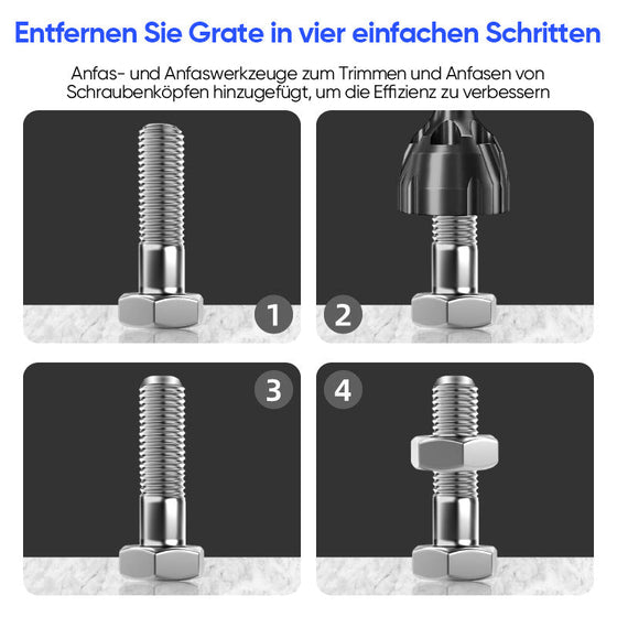 Entgratungswerkzeug für Außenfase mit Wolframcarbid-Klinge