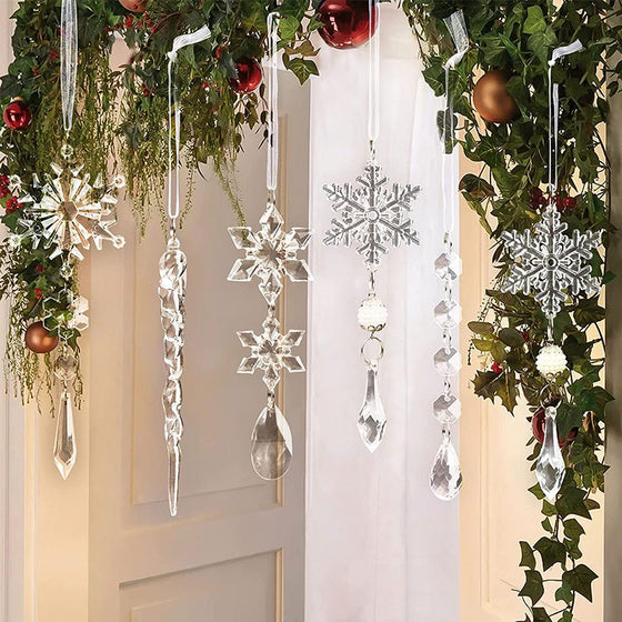 Kristall-Weihnachtsschneeflocken-Ornamente