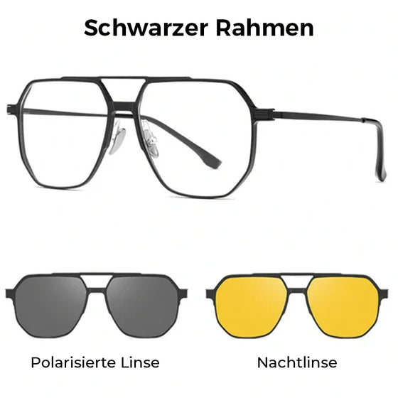 Magnetisch polarisierte 3-in-1-Sonnenbrille